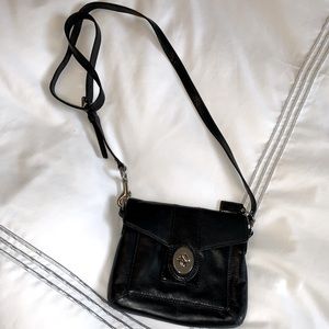 Vintage Coach Black Leather Crossbody